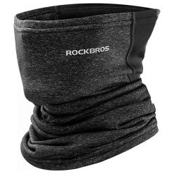 Chusta sportowa wielofunkcyjna dla dorosłych Rockbros LF7759 ocieplana. Czarne szaliki męskie ROCKBROS, bez wzorów, sportowe. Za 49.90 zł.