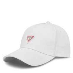 Czapka z daszkiem Guess. Białe czapki męskie Guess, z aplikacjami. Za 89.99 zł.