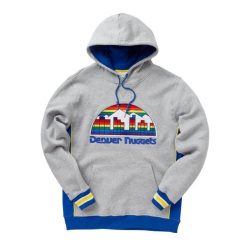 Polar z kapturem Denver Nuggets Premium. Niebieskie bluzy z polaru męskie Mitchell & Ness, m, bez wzorów, z polaru, bez ramiączek, z kapturem. Za 497.00 zł.