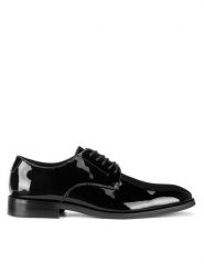Gino Rossi Półbuty MARTINO-01P 125AM Czarny. Czarne eleganckie półbuty męskie Gino Rossi, z lakierowanej skóry, wizytowe, bez obcasa, bez zapięcia. Za 359.99 zł.