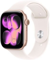 Smartwatch Apple Watch 11 GPS 42mm Rose Gold Alu Sport Band S/M Różowy (MEU04MP-A). Czerwone zegarki smartwatch Apple. Za 1,896.99 zł.