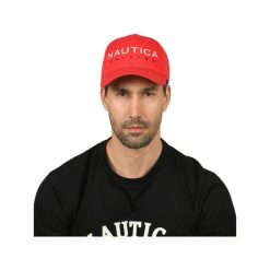 Czapka z daszkiem Nautica Baltic Strapback. Białe czapki męskie Nautica, bez wzorów, sportowe. Za 119.00 zł.