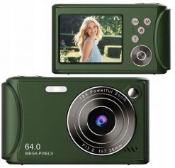 Aparat Cyfrowy Zdjęcia 64mp Filmy 4k / 30fps 18x Zoom Antishake / Xrec Q18 / Zielony. Aparaty kompaktowe Xrec. Za 198.94 zł.