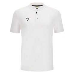 Polo Macron Athleisure SCE Patmos II CTN KR. Białe koszulki polo męskie Macron, m, bez wzorów, bez kołnierzyka, bez ramiączek. W wyprzedaży za 210.95 zł.