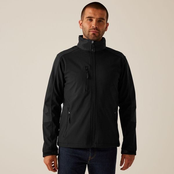 Softshell roboczy męski Hydroforce z kapturem. Brązowe kurtki softshell męskie Regatta, m, bez wzorów, z softshellu, z kapturem, trekkingowe. Za 349.99 zł.