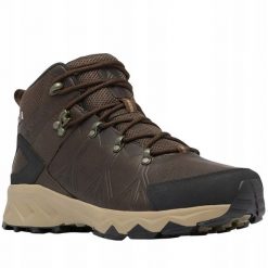 Buty turystyczne Columbia Peakfreak II Mid Outdry Leather - cordovan/black. Czarne buty trekkingowe męskie GRONELL, bez wzorów, bez zapięcia. Za 636.57 zł.