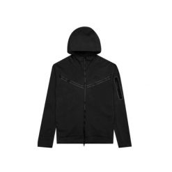 Bluza sportowa męska Nike Tech Fleece Hoodie FZ WR. Czarne bluzy z kapturem męskie Nike, m, bez wzorów, z bawełny, z kapturem. Za 485.00 zł.