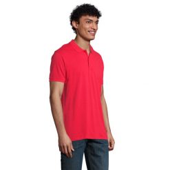 Męska Koszulka Polo Planet. Czerwone koszulki polo męskie SOL'S, m, bez wzorów, sportowe, bez kołnierzyka, bez ramiączek. Za 72.99 zł.