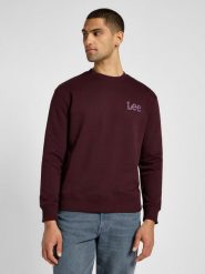 MESKA BLUZA LEE WOBBLY LEE SWS VELVET BEET 112355744. Bluzy nierozpinane męskie Lee, m, bez wzorów, bez ramiączek, bez kaptura. Za 159.99 zł.