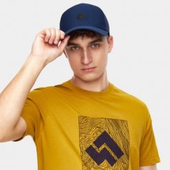 Czapka z daszkiem Alpinus Porto. Niebieskie czapki męskie Alpinus, bez wzorów, sportowe. Za 49.00 zł.