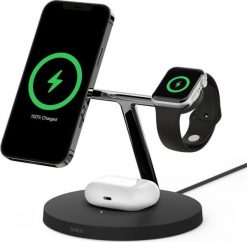Ładowarka Belkin Belkin BoostCharge Pro Zestaw słuchawkowy, Smartfon, Smartwatch Czarny USB Bezprzewodowe ładowanie Wewnętrzna. Czarne zegarki smartwatch Belkin. Za 388.93 zł.