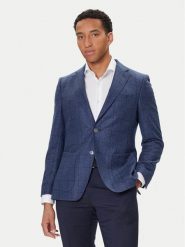 BOSS Marynarka H-Hutson 50551581 Niebieski Regular Fit. Niebieskie marynarki męskie Boss, m, bez wzorów, z wełny. Za 2,649.00 zł.