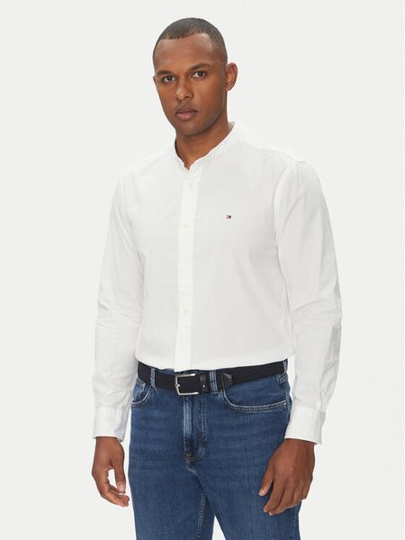 Tommy Hilfiger Koszula MW0MW39966 Biały Regular Fit. Białe koszule męskie Tommy Hilfiger, m, bez wzorów, z bawełny, bez kołnierzyka, bez ramiączek. Za 279.99 zł.