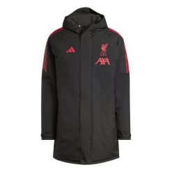 Parka Tiro Stadium Liverpool FC 2025/26. Czarne parki męskie ADIDAS, bez wzorów, bez kaptura. W wyprzedaży za 743.00 zł.