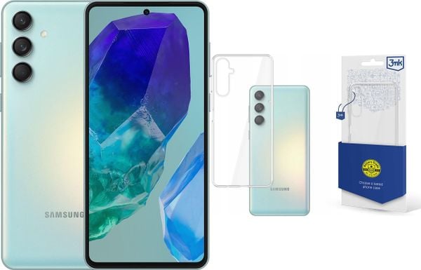 Smartfon Samsung Galaxy M55 5G 8/128GB Zielony (SM-M556ELG) + Etui Clear Case. Zielone smartfony SAMSUNG. Za 1,312.00 zł.