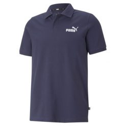 Polo Puma Essential Pique. Fioletowe koszulki polo męskie Puma, m, bez wzorów, z bawełny, eleganckie, bez kołnierzyka, bez ramiączek. Za 170.00 zł.