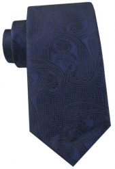 Krawat Męski - Angelo di Monti - Ciemnoniebieski, Paisley. Niebieskie krawaty i muchy męskie Angelo di Monti, bez wzorów, z tkaniny, eleganckie. Za 45.00 zł.