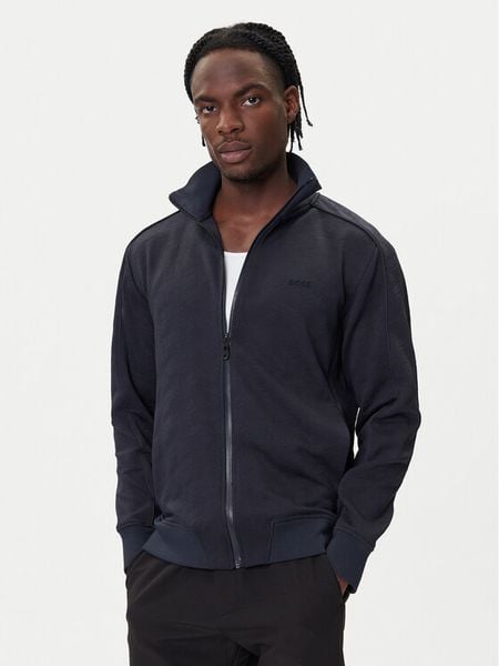 BOSS Bluza Mirror 50549706 Niebieski Regular Fit. Niebieskie bluzy rozpinane męskie Boss, l, bez wzorów, z syntetyku, bez ramiączek, bez kaptura. Za 729.00 zł.