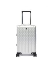 Guess Walizka kabinowa Trunkshow TWHB98 77983 Srebrny. Szare walizki męskie Guess, z aplikacjami. Za 1,829.00 zł.