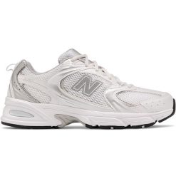 Buty unisex New Balance MR530EMA – białe. Białe buty sportowe na co dzień męskie New Balance, m, bez wzorów, ze skóry, klasyczne, bez ramiączek, bez kaptura. Za 529.99 zł.
