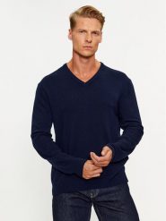 United Colors Of Benetton Sweter 1002U4407 Granatowy Regular Fit. Niebieskie kardigany męskie United Colors Of Benetton, m, bez wzorów, z wełny, bez ramiączek. Za 179.99 zł.