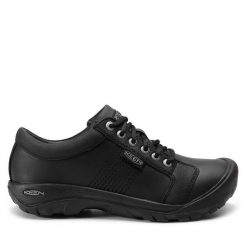 Półbuty Keen. Czarne codzienne półbuty męskie Keen, bez wzorów, bez obcasa, bez zapięcia. Za 349.99 zł.