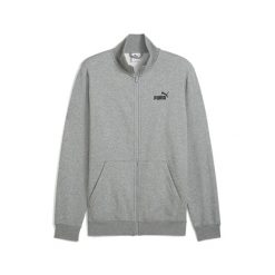 Męska kurtka dresowa Essentials z logo No. 1 PUMA Medium Gray Heather. Szare kurtki treningowe męskie Puma, m, bez wzorów, z dresówki, bez kaptura, do biegania. Za 229.00 zł.