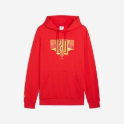 Bluza piłkarska z kapturem Puma RC Lens 25/26. Bluzy nierozpinane męskie Puma, m, bez wzorów, z bawełny, sportowe, bez ramiączek, z kapturem. Za 299.99 zł.