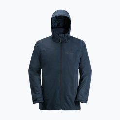 Kurtka 3w1 męska Jack Wolfskin Taubenberg. Niebieskie kurtki męskie Jack Wolfskin, m, bez wzorów, sportowe, bez ramiączek, bez kaptura. Za 729.99 zł.