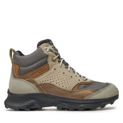 Trekkingi Merrell. Szare buty trekkingowe męskie Merrell, bez wzorów, sportowe, bez obcasa, bez zapięcia. Za 579.99 zł.