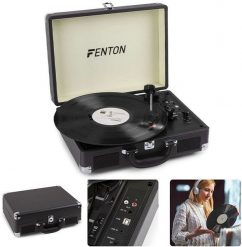 Gramofon w walizce RP115C Fenton grafitowy one size. Szare gramofony Fenton. Za 299.00 zł.
