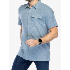 Koszula turystyczna męska Royal Robbins Hempline Spaced SS. Niebieskie koszule męskie ROYAL ROBBINS, m, bez wzorów, bez kołnierzyka, bez ramiączek. Za 307.99 zł.