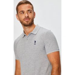 U.S. Polo - Polo. Szare koszulki polo męskie U.S. Polo, z bawełny, polo, z krótkim rękawem. W wyprzedaży za 139.90 zł.