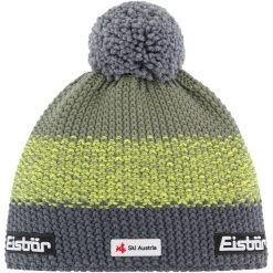 Czapka Eisbar Star Pompon MÜ SKA. Zielone czapki męskie Eisbar, na zimę, bez wzorów, retro. W wyprzedaży za 194.93 zł.