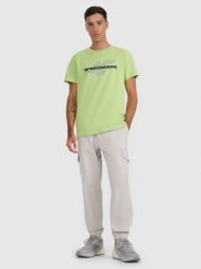 4F Spodnie casual cargo męskie - szare S. Szare spodnie na co dzień męskie 4f, bez wzorów, z bawełny, casualowe. Za 189.99 zł.
