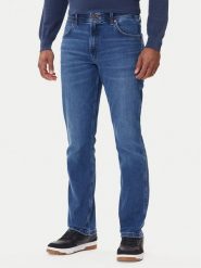 Wrangler Jeansy Greensboro 112364419 Niebieski Straight Leg. Niebieskie jeansy męskie Wrangler, bez wzorów, z bawełny. Za 359.99 zł.