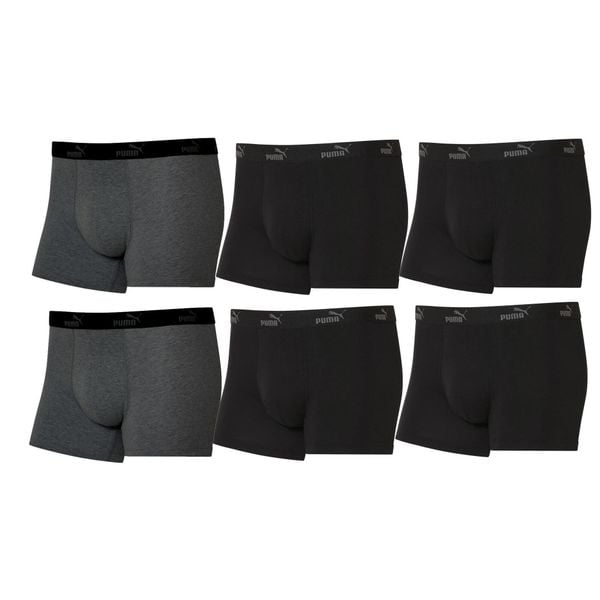 Bokserki majtki męskie Puma Boxershorts 6-pak bawełniane. Czarne bokserki męskie Puma, m, bez wzorów, z bawełny. Za 179.00 zł.