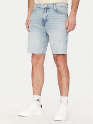Guess Szorty jeansowe M5GDV2 D4Z84 Niebieski Slim Fit. Niebieskie szorty męskie Guess, z aplikacjami, z bawełny. Za 279.99 zł.