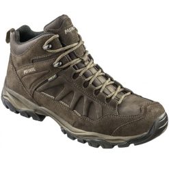 Buty trekkingowe męskie Nebraska Mid z membraną Gore - Tex. Brązowe buty trekkingowe męskie Meindl, bez wzorów, z gore-texu, bez zapięcia, wspinaczkowe, gore-tex. Za 842.40 zł.