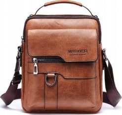 Pan i Pani Gadżet Listonoszka Męska Torba Na Ramię Skórzana Brązowa Saszetka. Brązowe saszetki męskie Pan i Pani Gadżet, bez wzorów, małe. Za 109.00 zł.