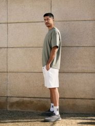 4F Spodenki dresowe z bawełną organiczną męskie 4F x Robert Lewandowski XXL. Szare szorty męskie 4f, bez wzorów, z bawełny. W wyprzedaży za 99.99 zł.