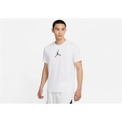 Koszulka sportowa męska Nike Air Jordan Dri-fit Air Graphic. Białe t-shirty sportowe męskie Nike, l, bez wzorów, sportowe, bez ramiączek. Za 227.00 zł.