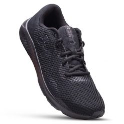 Buty do biegania męskie Under Armour Charged Pursuit 3. Czarne buty do biegania męskie Under Armour, bez wzorów, bez zapięcia, do biegania. Za 240.50 zł.