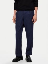 Selected Homme Spodnie materiałowe 16094358 Granatowy Tapered Fit. Niebieskie spodnie na co dzień męskie Selected Homme, bez wzorów, z materiału. Za 299.99 zł.