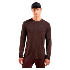 Koszulka z długim rękawem do biegania męska Odlo ESSENTIAL SEAMLESS. Fioletowe koszulki męskie z długim rękawem Odlo, m, bez wzorów, sportowe, bez kołnierzyka, bez ramiączek. W wyprzedaży za 189.15 zł.