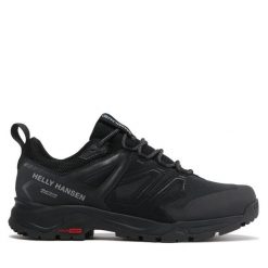 Trekkingi Helly Hansen. Czarne buty trekkingowe męskie Helly Hansen, bez wzorów, sportowe, bez obcasa, bez zapięcia. Za 369.99 zł.