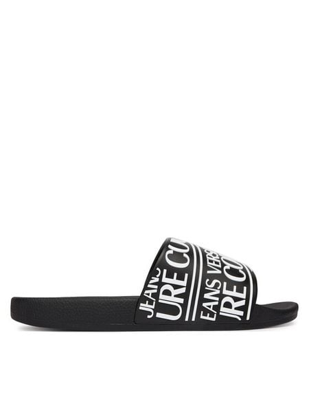Versace Jeans Couture Klapki 80YA3SQ1 Czarny. Czarne klapki i japonki męskie Versace Jeans Couture, bez wzorów, z gumy. Za 329.99 zł.
