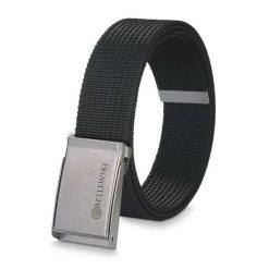 Pasek parciany BETLEWSKI PRC-01_SR-1 XL czarny. Szare paski męskie Betlewski, bez wzorów, z materiału. Za 34.99 zł.
