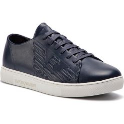 Sneakersy EMPORIO ARMANI - X4X238 XF254 00006 Night. Niebieskie buty sportowe na co dzień męskie Emporio Armani, z materiału. Za 709.00 zł.
