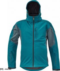 CERVA DAYBORO softshell - męska kurtka softshellowa, odpinany kaptur, odblaskowe elementy, 100% poliester - morski 3XL. Zielone kurtki męskie CERVA, m, bez wzorów, z poliesteru, bez ramiączek, bez kaptura. Za 232.39 zł.